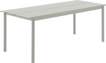 Muuto Linear Stahltisch 200x80x73,5cm grau