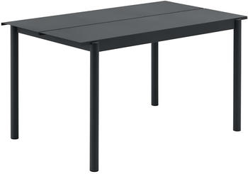Muuto Linear Stahltisch 140x75cm schwarz