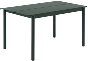 Muuto Linear Stahltisch 140x75cm dunkelgrün matt
