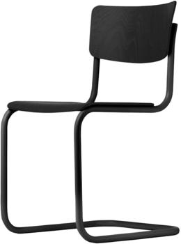 Thonet S 43 F Stahlrohr Buche schwarz Gestell schwarz decklackiert