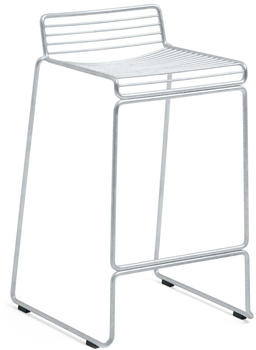 HAY Hee Bar Stool silber Metall verzinkt hot galvanized (217) Sitzhöhe 65 cm