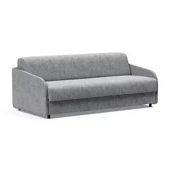 Innovation Eivor 160 + Matratze grau F&uuml;&szlig;e Stahl matt schwarz (95-592160565S-01-4)