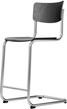 Thonet S 43 HT Barhocker Buche gebeizt schwarz (003)