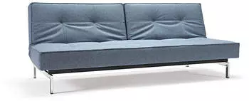 Innovation Splitback Schlafsofa Dess. 525 blaugrau dunkel matt schwarz blau-grau (720)