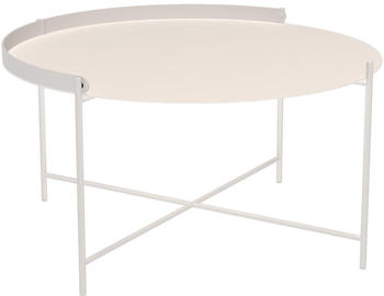 Houe EDGE Tabletttisch Ø76x40 cm weiß gedämpft