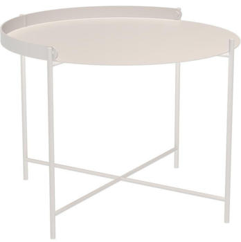 Houe EDGE Tabletttisch Ø62x46 cm weiß gedämpft