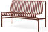 HAY Palissade Dining Bench ohne Armlehnen iron red