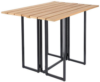 Jan Kurtz Time Klapptisch 100 x 69 cm Aluminium schwarz / Teak natur 74 x 69 x 100 cm