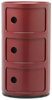 Kartell Componibili 3 Elemente (4967) burgunderrot