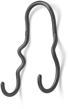 ferm LIVING Curvature Wandhaken doppelt 12,6x21,3x5,8 cm schwarz