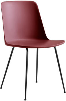 &Tradition Rely HW6 Stuhl Stahlrohr schwarz rotbraun 47x82x55cm