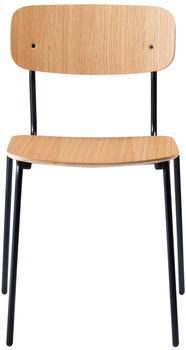 FDB Møbler J182 Holmen Stuhl eiche/Eichenfurnier schwarz eiche 49x79,5x50cm