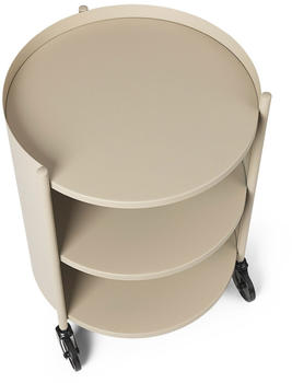 ferm LIVING Eve Container Rollen kaschmir drei Ablageflächen kaschmir x40cm 53x40cm