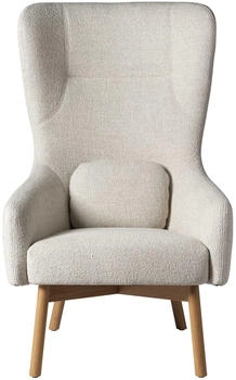 FDB Møbler Gesja L35 Sessel beige/Monza Gestell Eiche massiv beige 82x110,5x68 cm