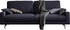schwarzblau: Rolf Benz 2,5-Sitzer CR.450 Naturleder 184x85x95 cm