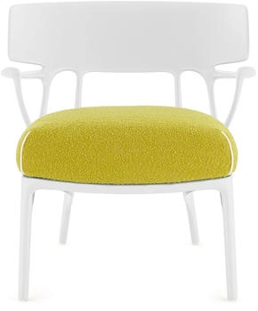 Kartell A.I. Lounge Chair - Kunststoff,Stoff - 68x73x70 cm weiß/gelb (606)
