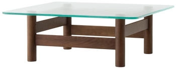 Audo Copenhagen Brasilia Beistelltisch 100x100 cm Dark stained oak-clear glass