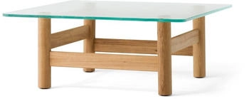 Audo Copenhagen Brasilia Beistelltisch 100x100 cm Natural oak-clear glass