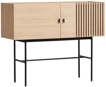 Woud Array Beistelltisch 120 cm Eiche weiß pigmentiert