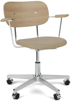 Audo Co Task Chair mit Armlehnen Sitzpolster - mehrfarbig - 66x80x66 cm - Bouclé 02 beige (803)
