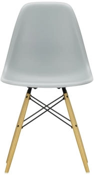 Vitra DSW Eames Plastic Side Chair - grau Holz Kunststoff - 46x83x55 cm - hellgrau RE - 24 hellgrau RE (654)