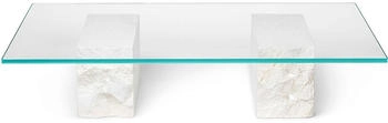 ferm LIVING Mineral Kaffeetisch 120x70 cm Bianco Curia Marmor / Glas - Weiß