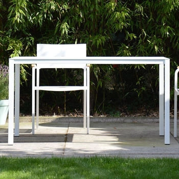 Jan Kurtz Tisch FIAM NOVA Aluminium chtet weiß 140x80 cm