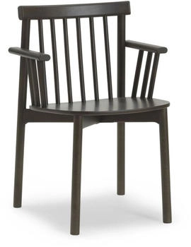 Normann Copenhagen Pind Lehnstuhl mit Armlehnen - brown stained ash - 81x55x52 cm Sitzhöhe 46 cm