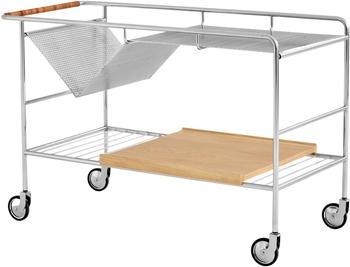 &Tradition Alima NDS1 Beistellwagen - silber Holz Metall - 89x59x41 cm - chrome/oak (602)