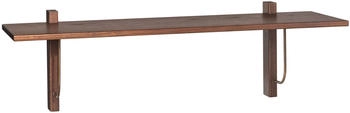 Audo Corbel Wandregal lang - mehrfarbig Holz Metall - 100x30x30 cm - Dark Stained Oak (303)