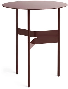 HAY Shim Beistelltisch - rot rund Metall - ShimBordeaux - Bordeaux (102) Ø45 cm