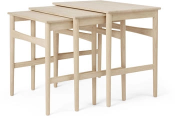 Carl Hansen & Søn CH004 Nesting Tables - braun rechteckig Holz - 52x48x34 cm - Eiche geseift (502)