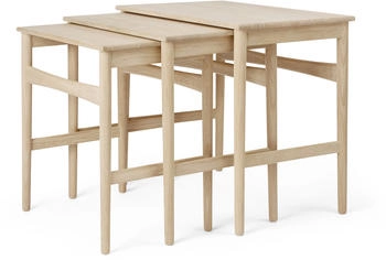 Carl Hansen & Søn CH004 Nesting Tables - braun rechteckig Holz - 52x48x34 cm - Eiche weiß geölt (504)