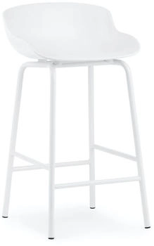 Normann Copenhagen Hyg Barstuhl - White - 84x46,5xØ45 cm Sitzhöhe 65 cm