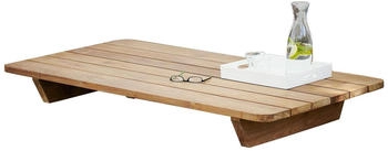 Jan Kurtz Newport niedriger Couchtisch Outdoor natur/recyceltes Teak 140x70x16cm