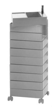 Magis Magis 360° Container Rollen hellgrau /glänzend 32x46x127cm