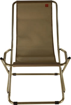 Jan Kurtz Fiam Dondolina Schwingsessel - gr&uuml;n Metall Stoff - 63x86x96 cm - taupe (208)