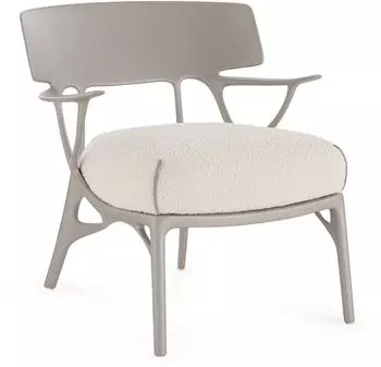 Kartell A.I. Lounge Chair - - 68x73x70 cm - 3B Gray/White - Gray/White (604)