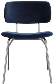 Jan Kurtz Giulia Stuhl - Metall Stoff - 50x78x55 cm - blau - dunkelblau (502)