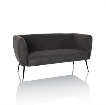 HJH Office Hayriver Lounge Sofa Stoff Grau 2-Sitzer (940006)