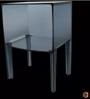 Kartell Small Ghost Buster Beistelltisch Kunststoff Puderblau (106)