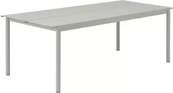 Muuto Linear Steel Outdoor Tisch 220x90cm, grau (LSTTAB220A04)