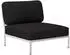 Houe Level Loungesessel Outdoor, Gestell Muted White, Kissen Charcoal (12205-6843)
