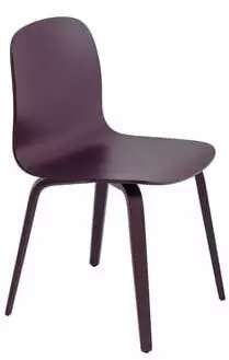 Muuto Visu Esszimmerstuhl Holzgestell Dunkelviolett