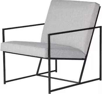 Jan Kurtz Style Polstersessel Stoff grau, Stahlrohrgestell schwarz (491716)