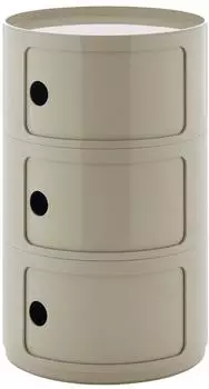 Kartell New Big Componibili 3 Container, H 69.5cm &Oslash; 42cm (4923)