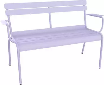 Fermob Luxembourg 2-Sitzer-Gartenbank mit Armlehnen 131 x 86 x 55,5 cm marshmallow