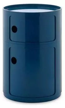 Kartell New Big Componibili Rollcontainer 2-fächer, blau, Ø42cm (4922)