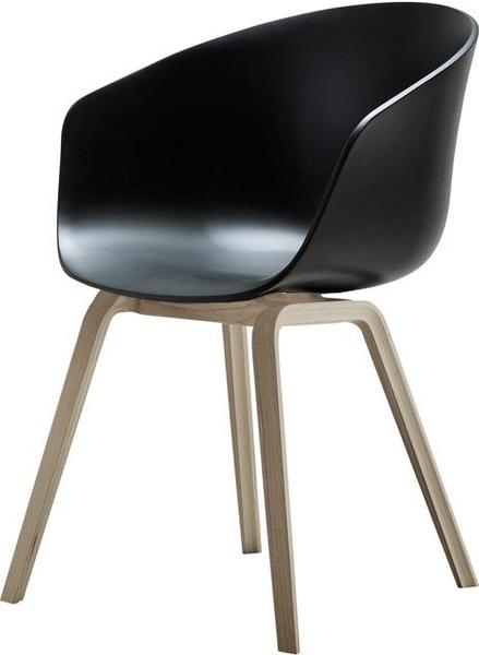 HAY About A Chair AAC22 (Soft black) (Gestell Eiche geseift)