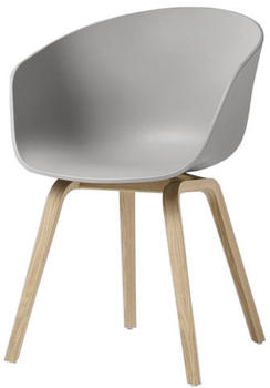 HAY About A Chair AAC22 (concrete grey) (Gestell Eiche geseift)